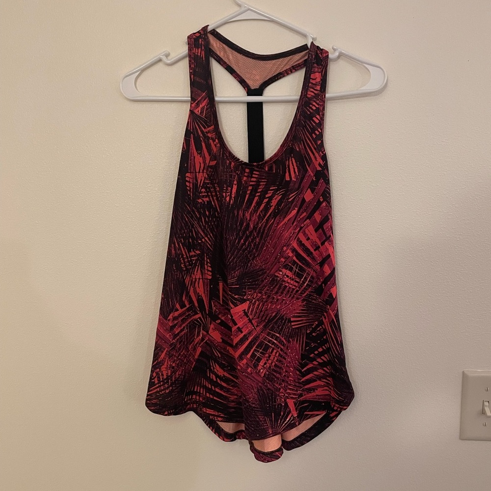 Pink Leafy Tank Top